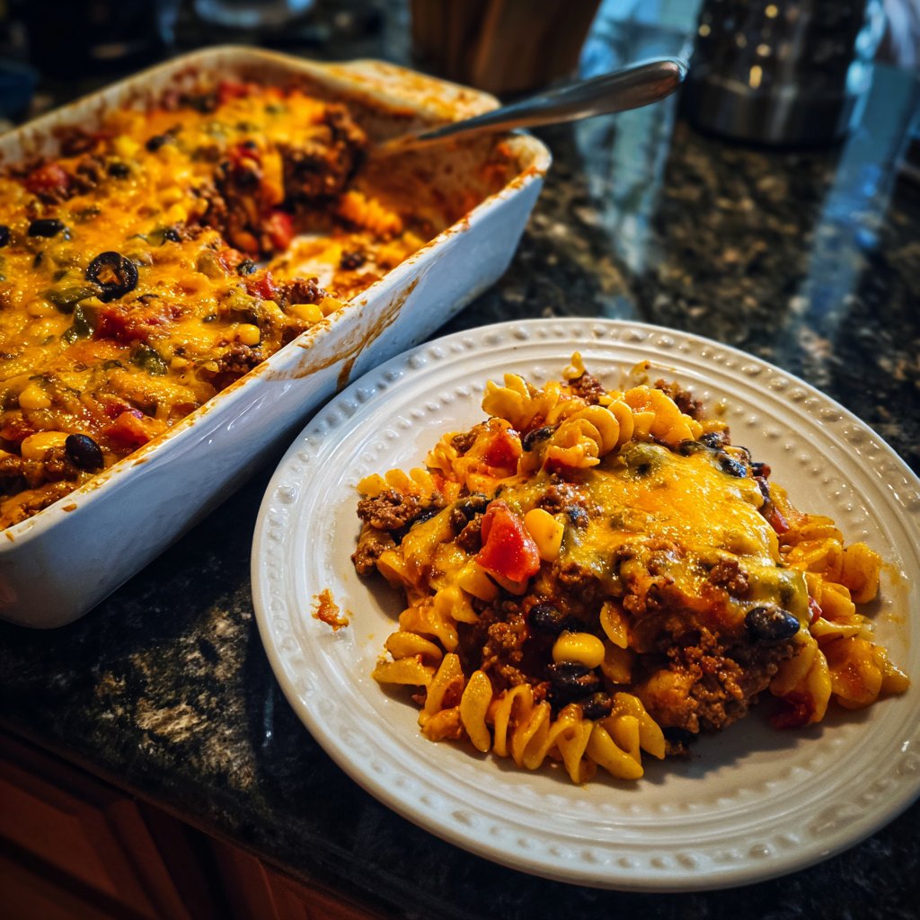 Baked Taco Pasta Casserole
