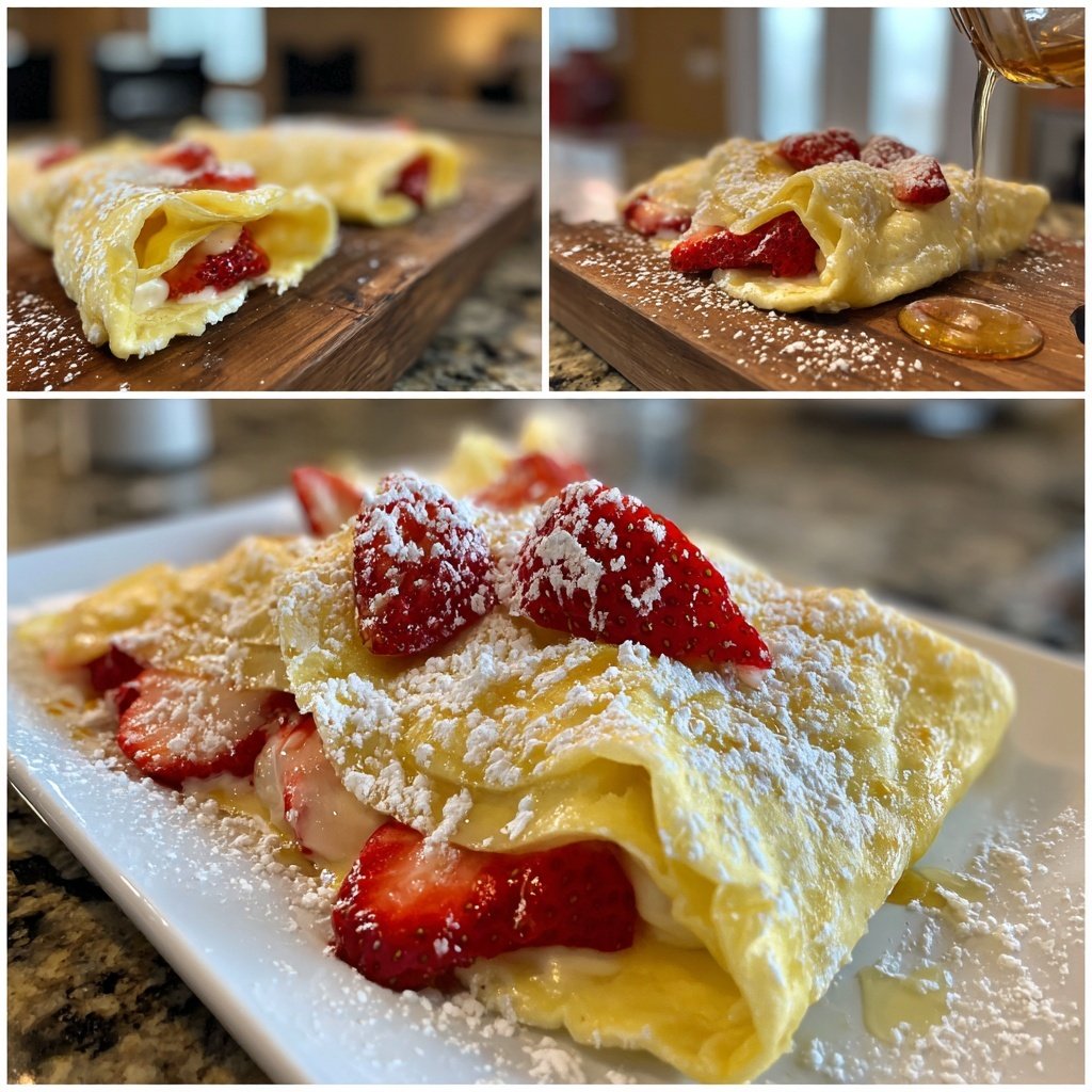Lemon Ricotta Strawberry Crespelle