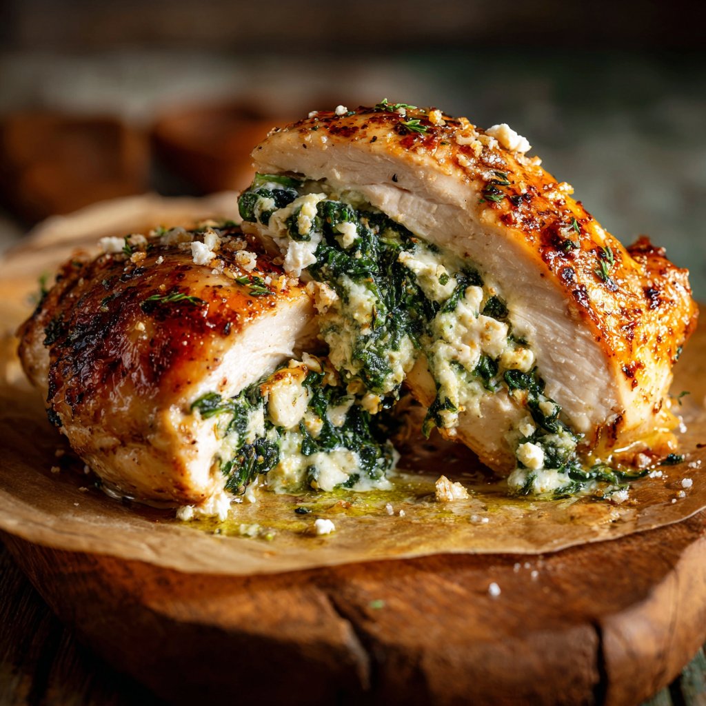 Spinach Feta Stuffed Chicken