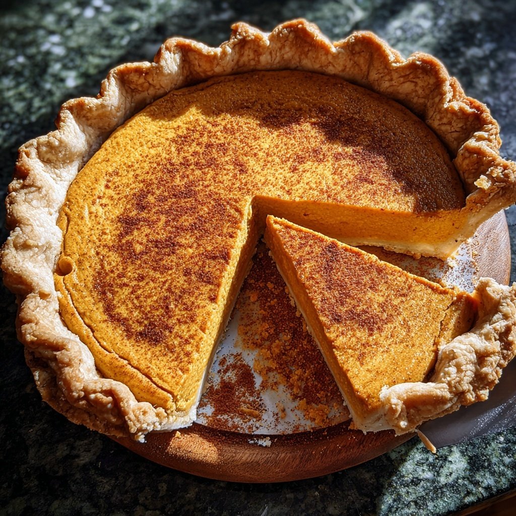 Festive Spiced Pumpkin Pie