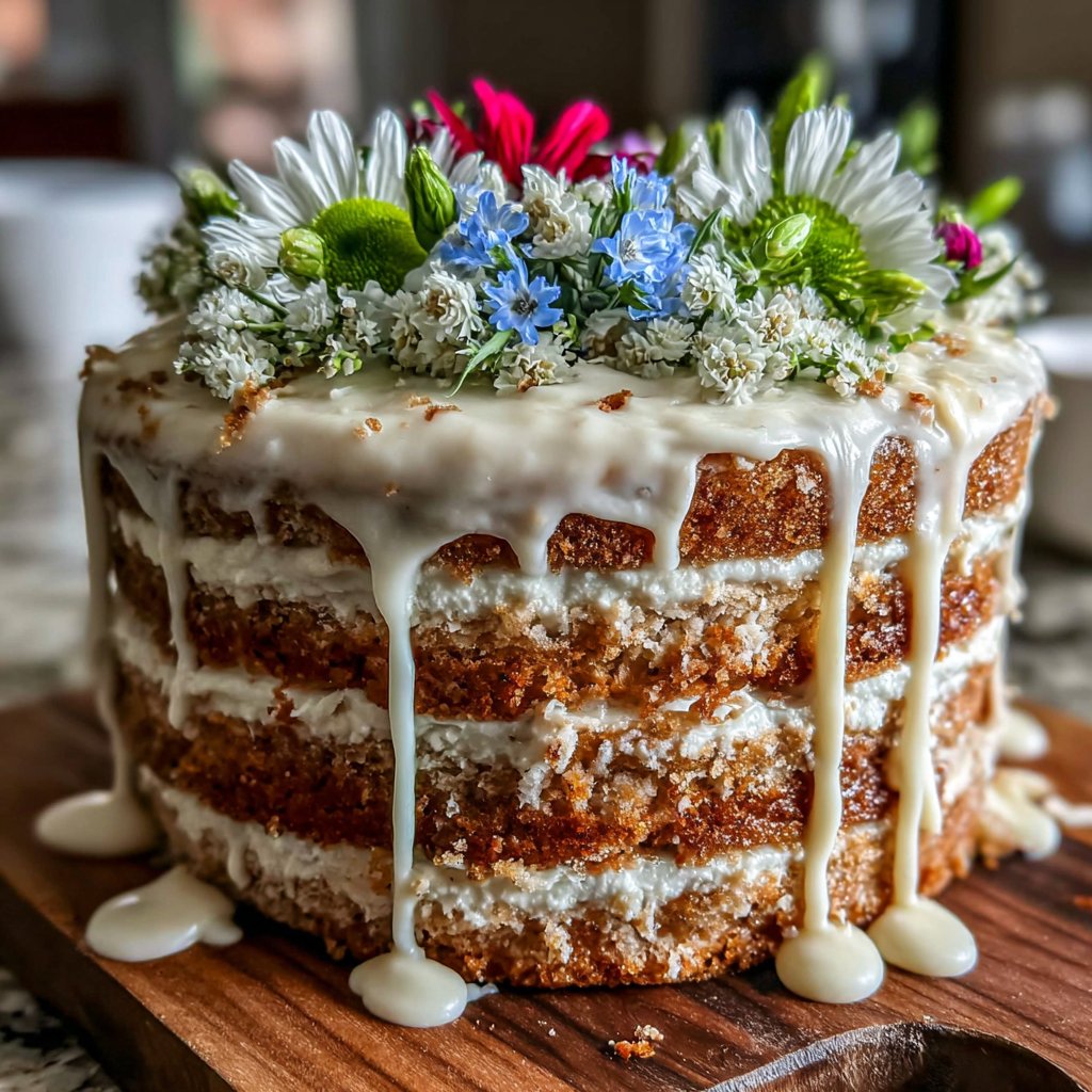 Springtime Graduation Floral Cake