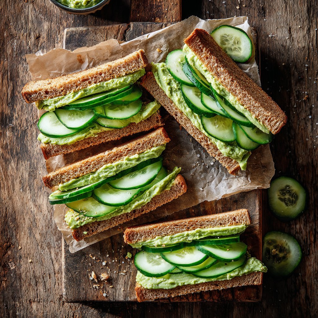 Avocado and Cucumber Sandwiches