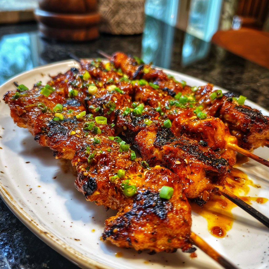 Grilled Teriyaki Chicken Skewers